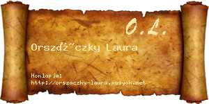 Orszáczky Laura névjegykártya