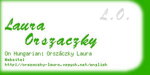 laura orszaczky business card